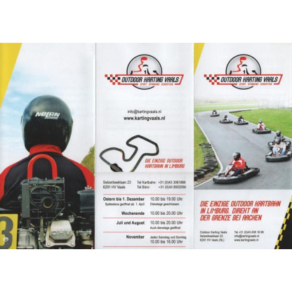 Bestel gratis de folder van Outdoor Karting Vaals