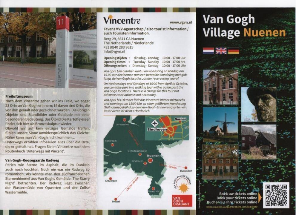 Bestel gratis de folder van Van Gogh Village Nuenen